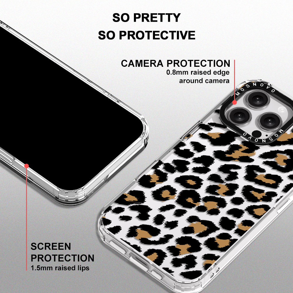 Leopard Print Phone Case - iPhone 16 Pro Max Case - MOSNOVO