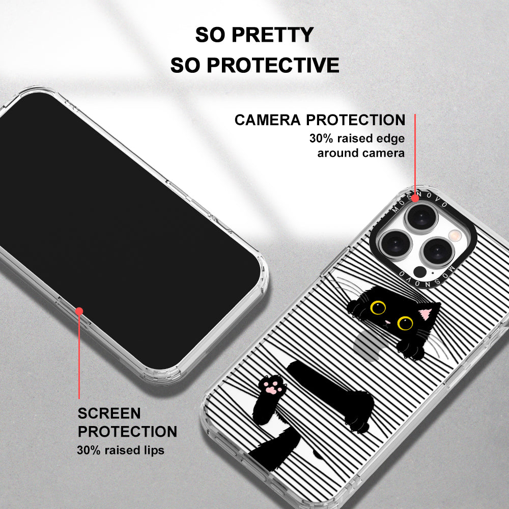 Hidden Black Cat Phone Case - iPhone 15 Pro Max Case