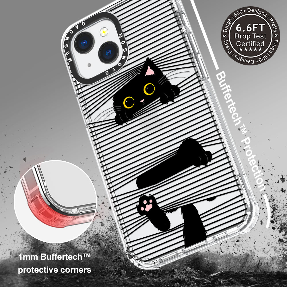 Hidden Black Cat Phone Case - iPhone 13 Mini Case