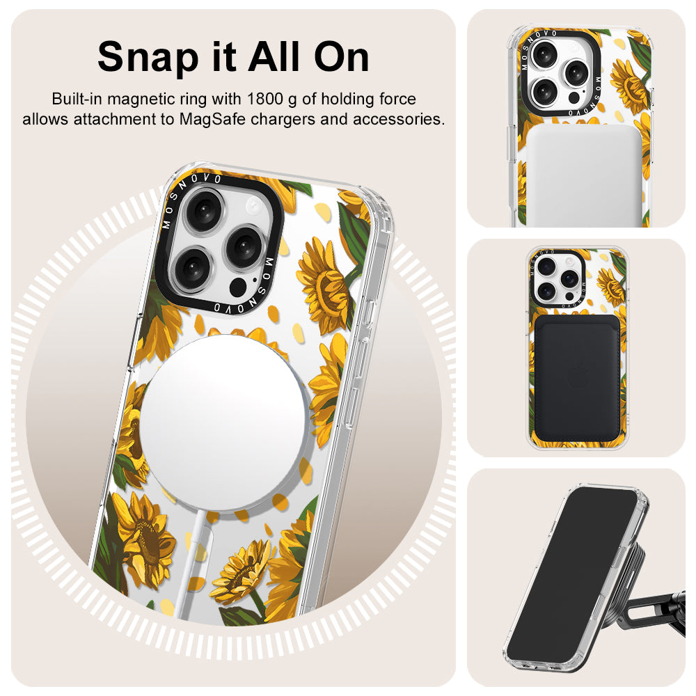 Sunflower Garden Phone Case - iPhone 16 Pro Max Case - MOSNOVO