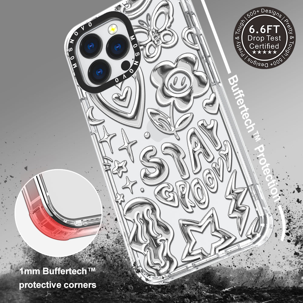 Silver Chrome Art (Flat Print) Phone Case - iPhone 13 Pro Case