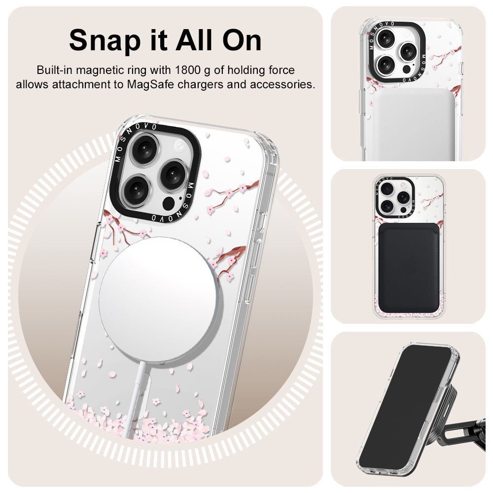 Sakura Phone Case - iPhone 16 Pro Max Case Clear With Magsafe