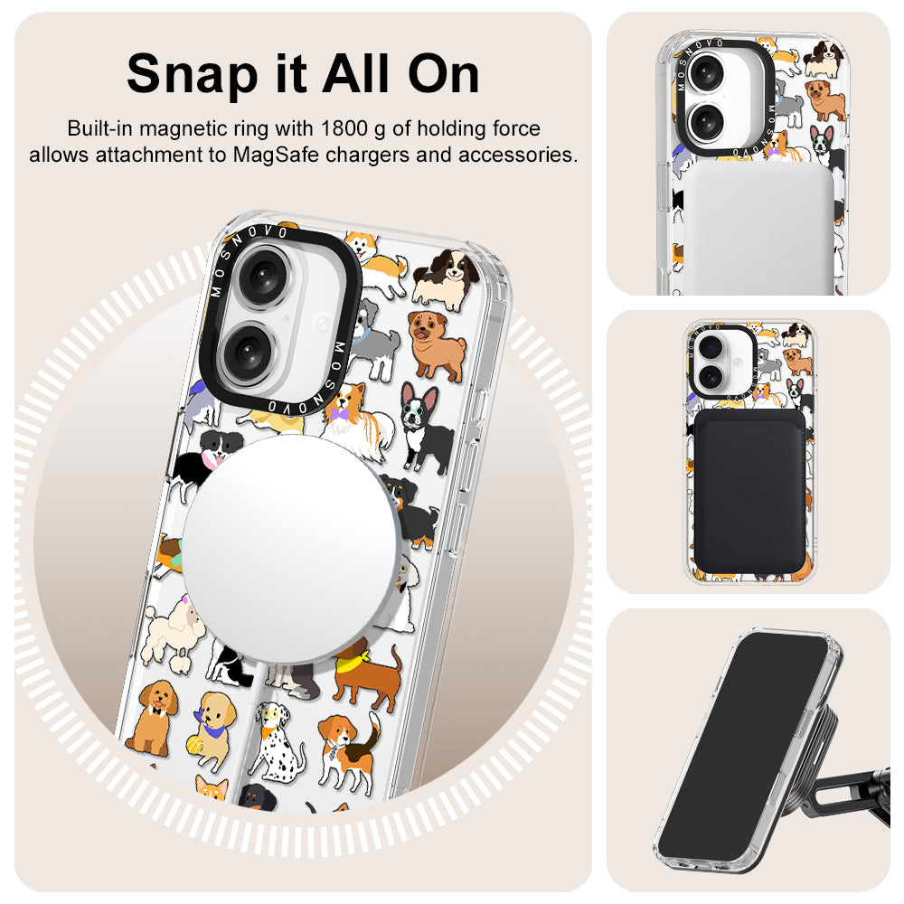 Cute Puppy Phone Case - iPhone 16 Plus Case - MOSNOVO