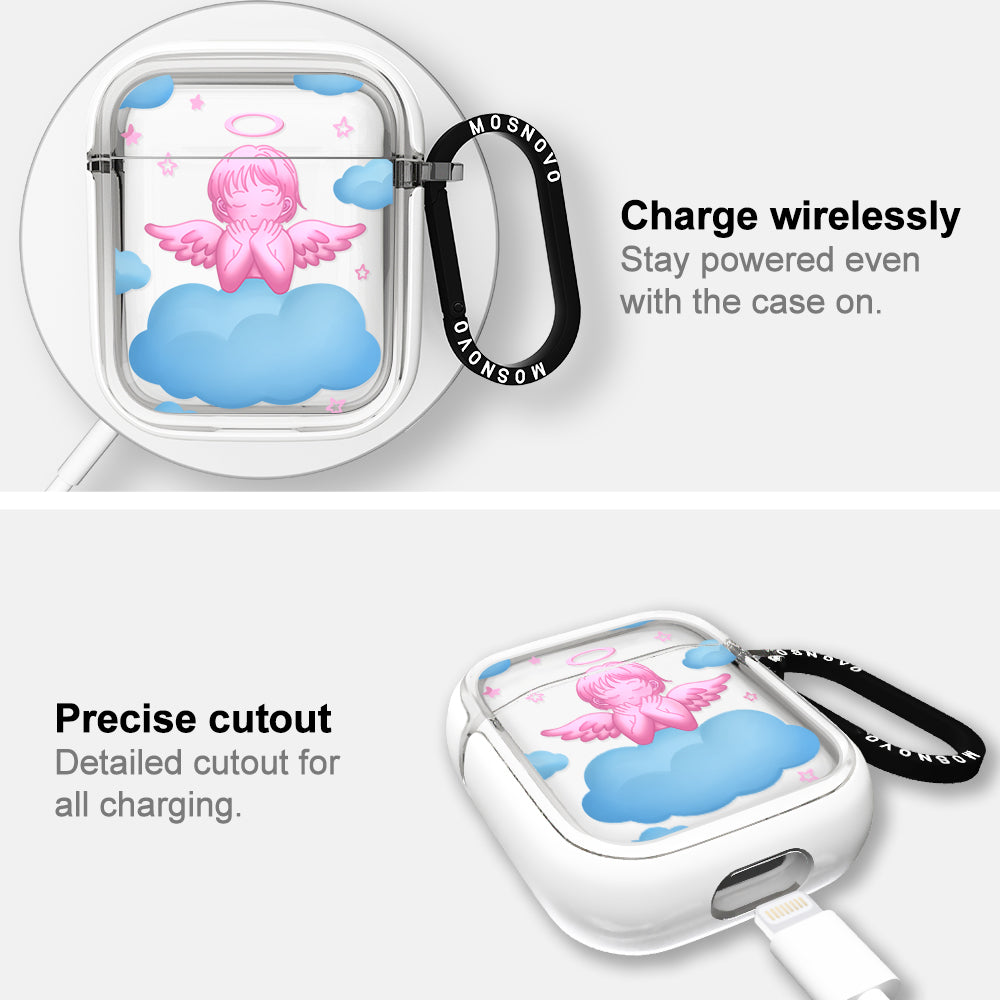 Pink Serenity Angel AirPods 1/2 Case