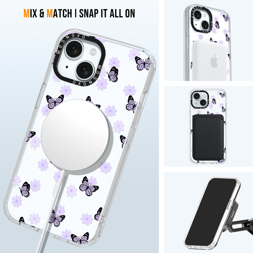 Lilac Butterfly Phone Case - iPhone 15 Case