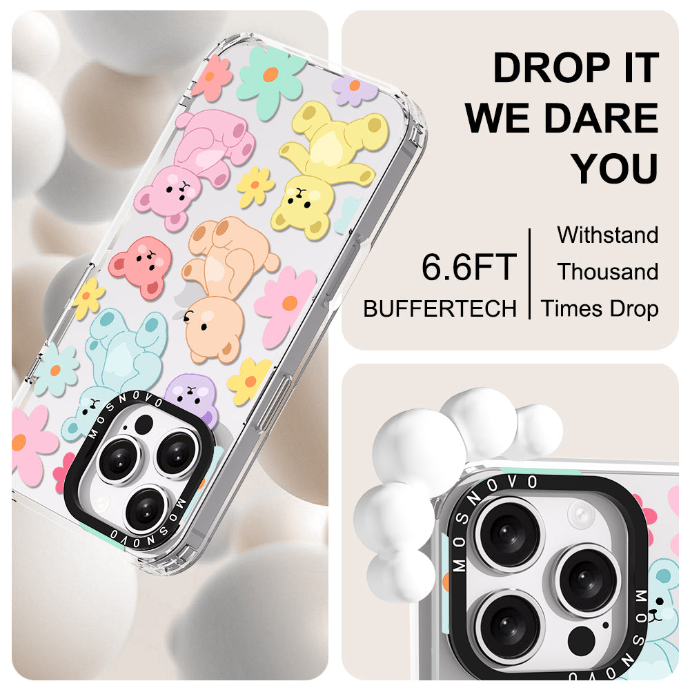 Cute Teddy Bear Phone Case - iPhone 16 Pro Max Case - MOSNOVO