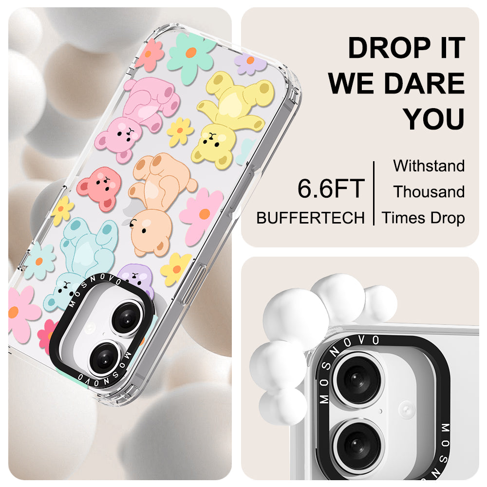 Cute Teddy Bear Phone Case - iPhone 16 Case - MOSNOVO