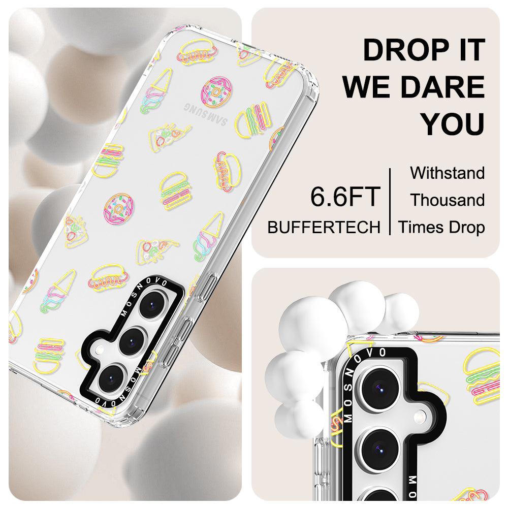 Neon Burgers Phone Case - Samsung Galaxy S24 FE Case - MOSNOVO