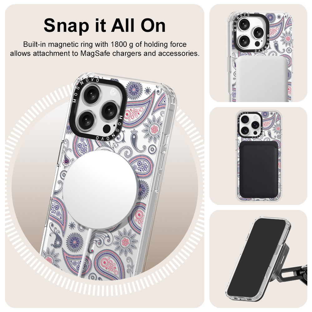 Paisley Phone Case - iPhone 16 Pro Max Case - MOSNOVO