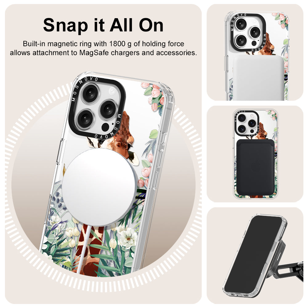 Giraffe In The Garden Phone Case - iPhone 16 Pro Max Case - MOSNOVO