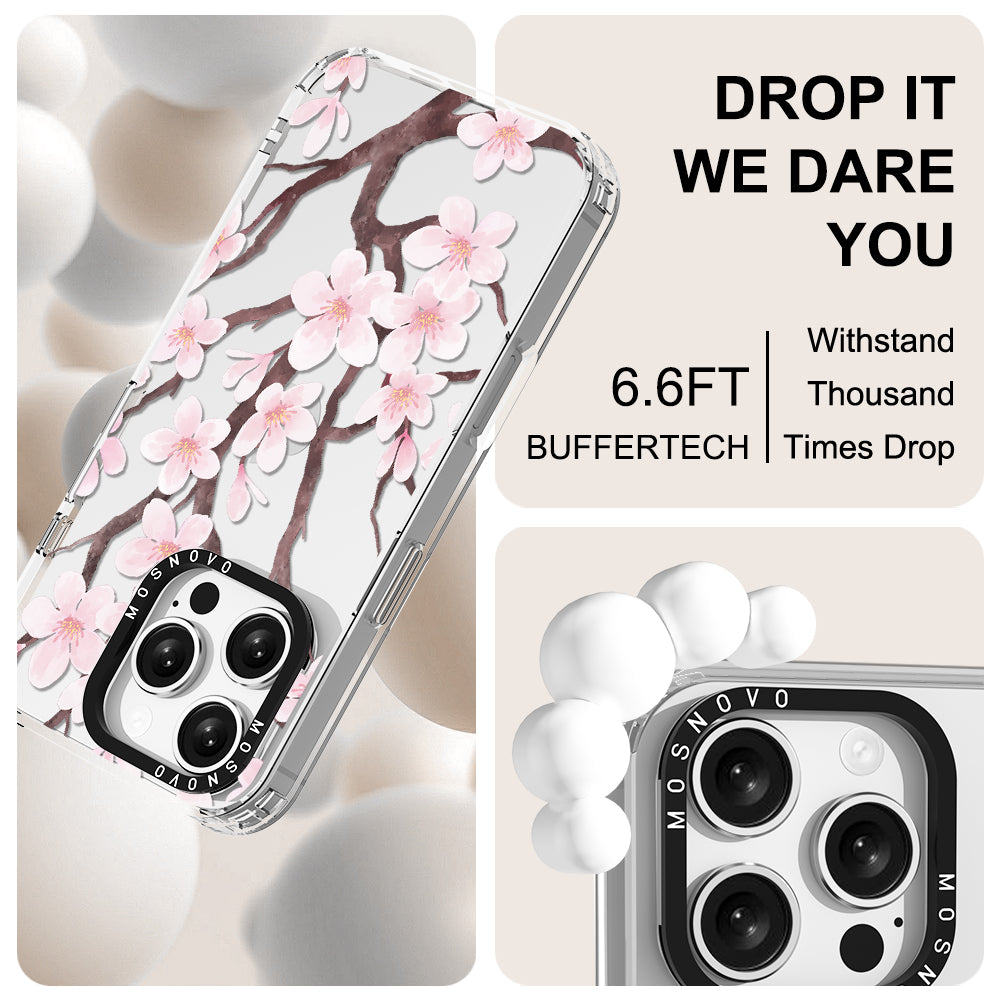 Cherry Blossom Flower Phone Case - iPhone 16 Pro Case - MOSNOVO