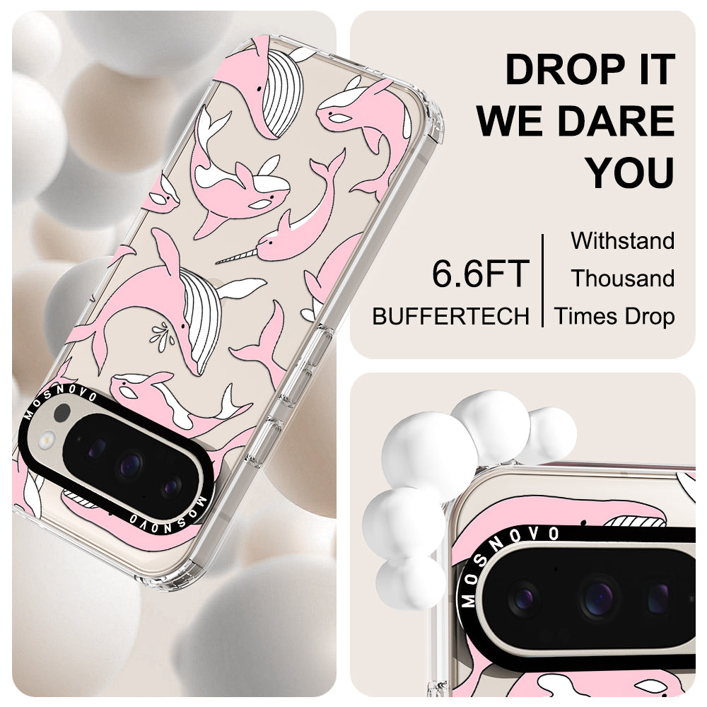 Pink Whales Phone Case - Google Pixel 9 Pro Case