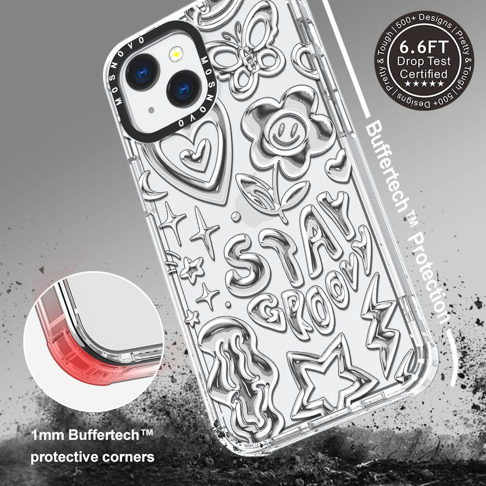 Silver Chrome Art (Flat Print) Phone Case - iPhone 13 Mini Case