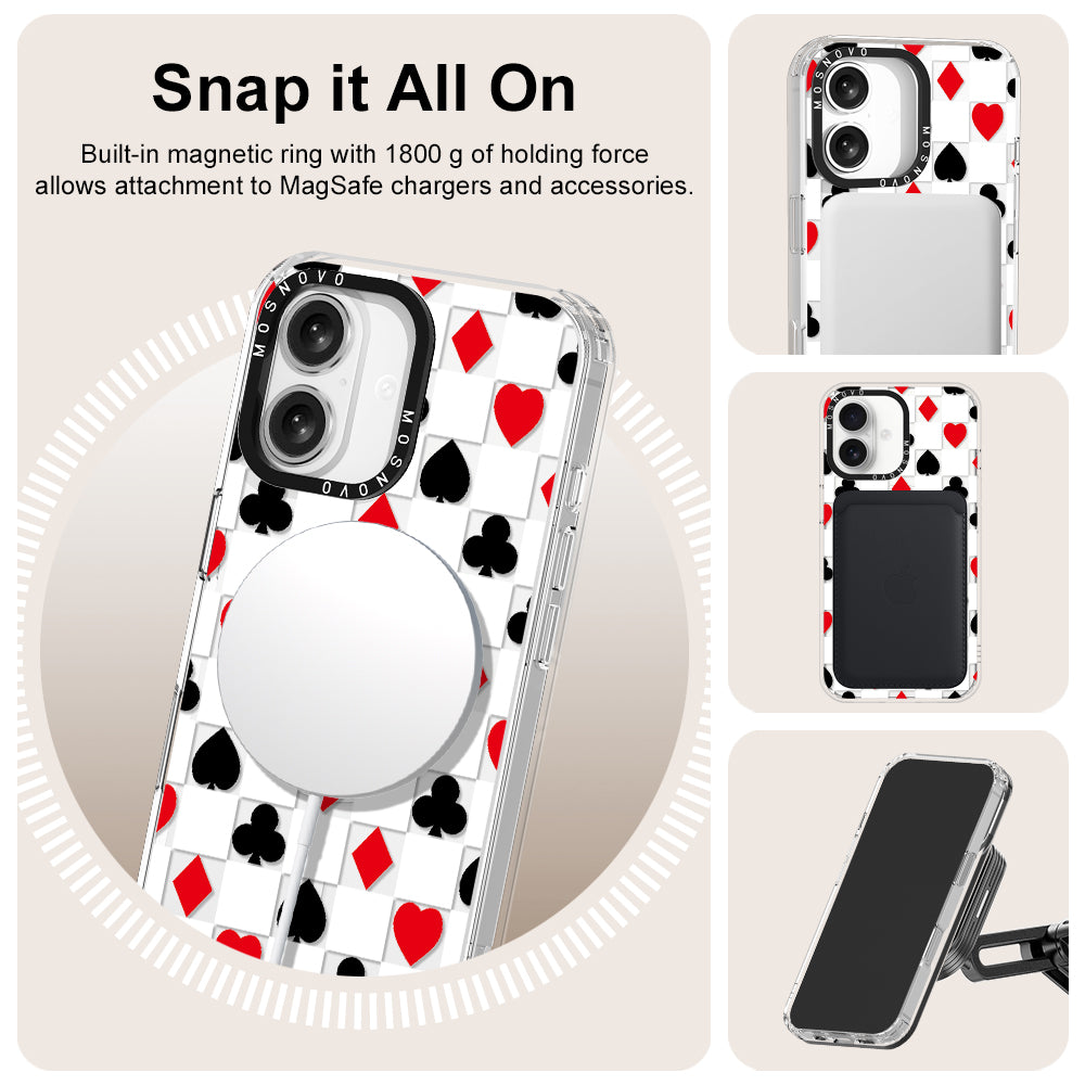 Checker Poker Phone Case - iPhone 16 Plus Case - MOSNOVO