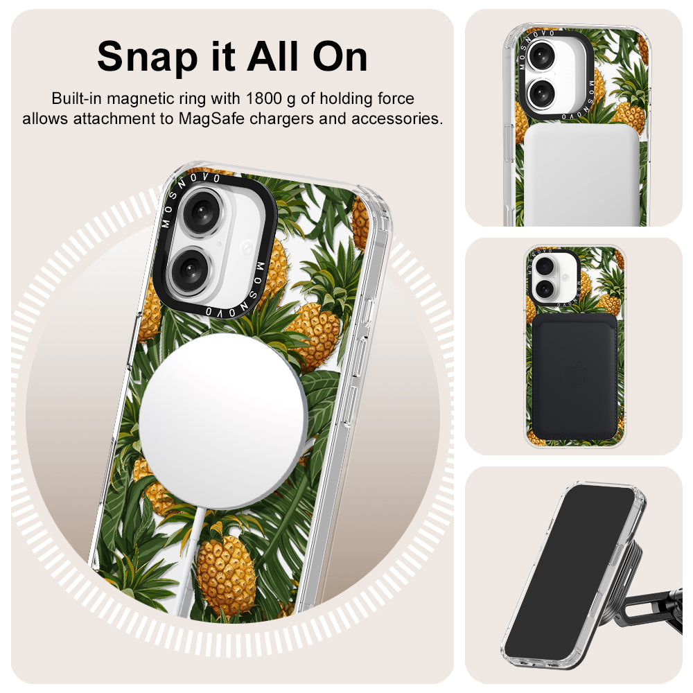 Pineapple Botany Phone Case - iPhone 16 Plus Case - MOSNOVO