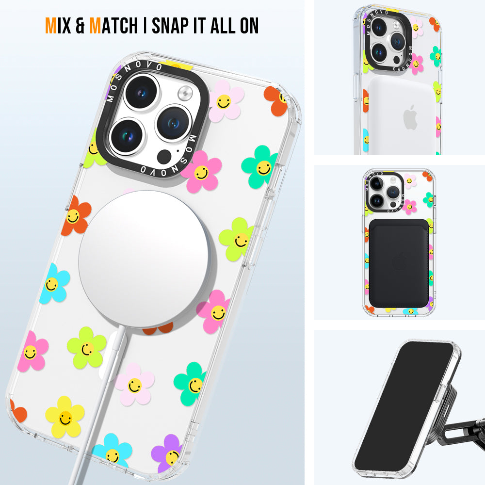 Smile Floral Phone Case - iPhone 14 Pro Max Case