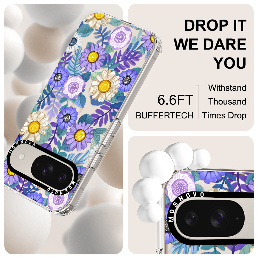 Purple Floral Phone Case - Google Pixel 9 Case