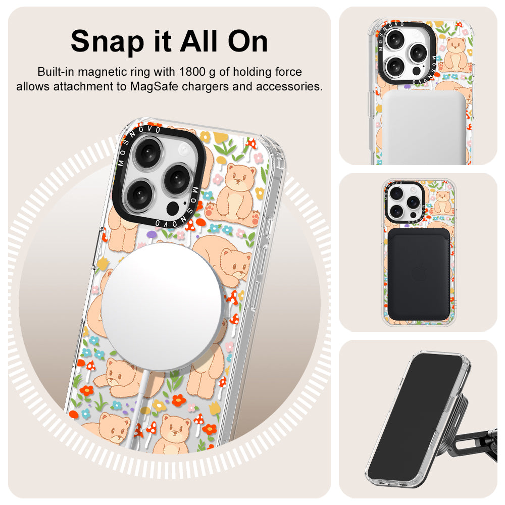 Cute Bear Phone Case - iPhone 16 Pro Max Case - MOSNOVO