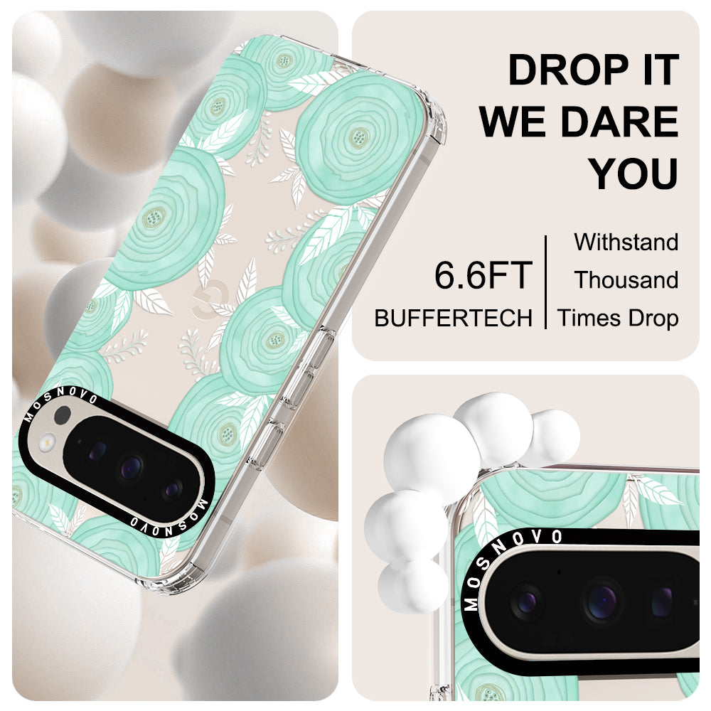 Mint Flower Phone Case - Google Pixel 9 Pro XL Case