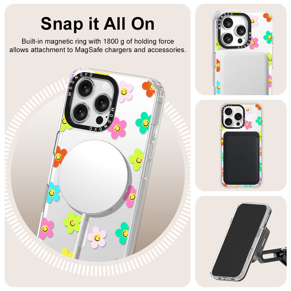 Smile Floral Phone Case - iPhone 16 Pro Max Case