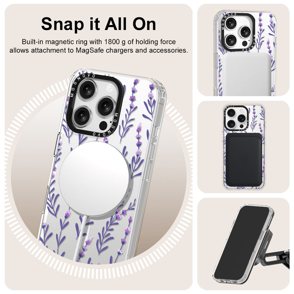 Little Lavender Phone Case - iPhone 16 Pro Case Clear With Magsafe