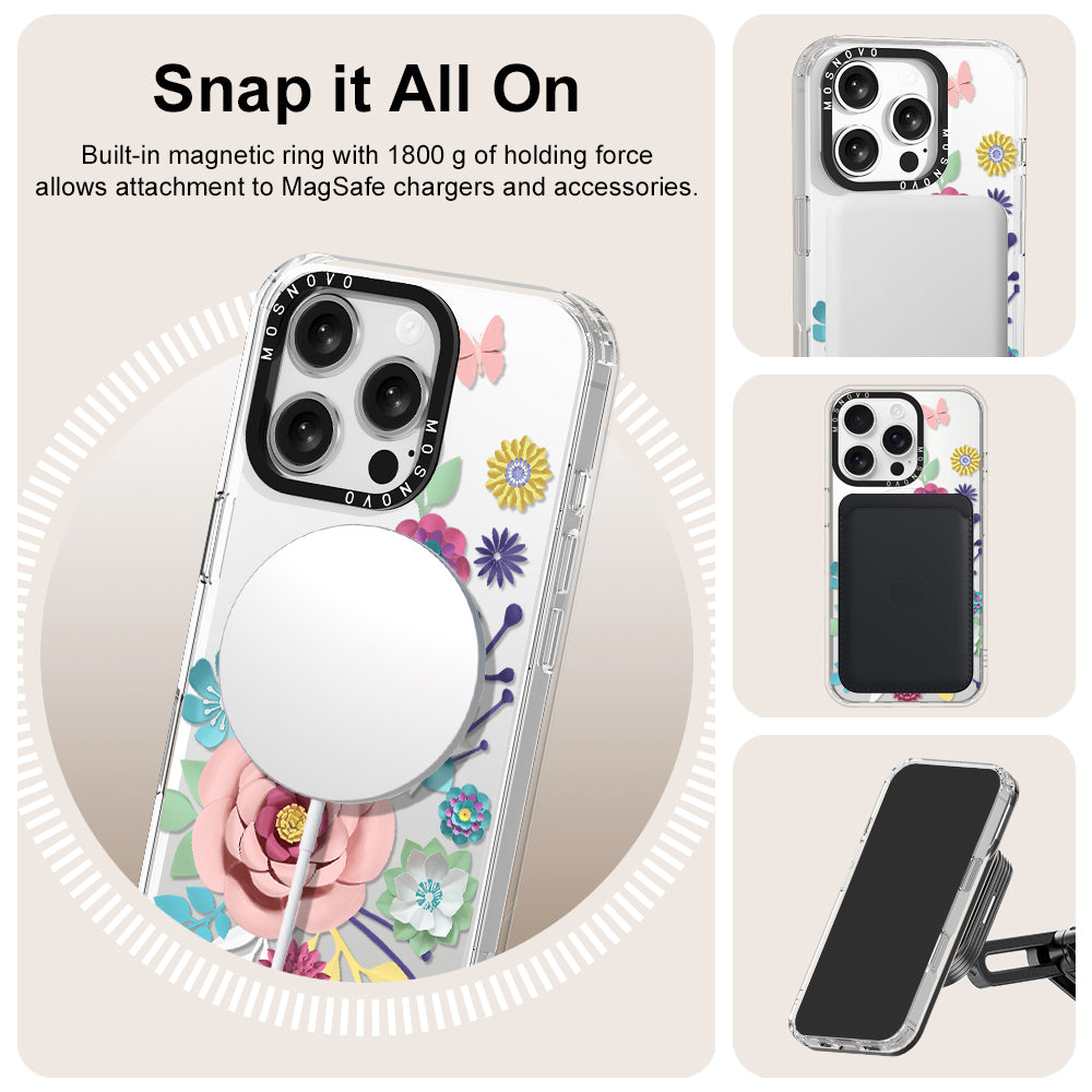 3D Floral Phone Case - iPhone 16 Pro Case - MOSNOVO