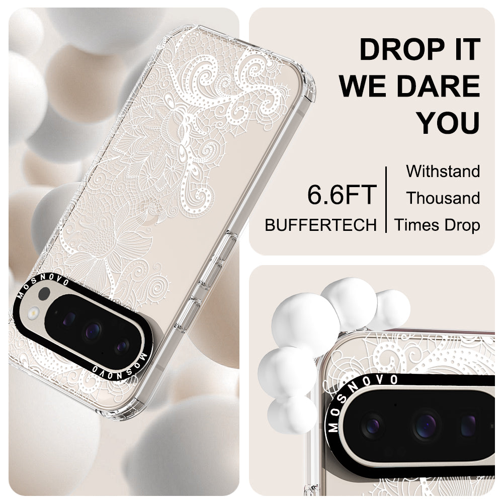 Lace White Flower Phone Case - Google Pixel 9 Pro XL Case