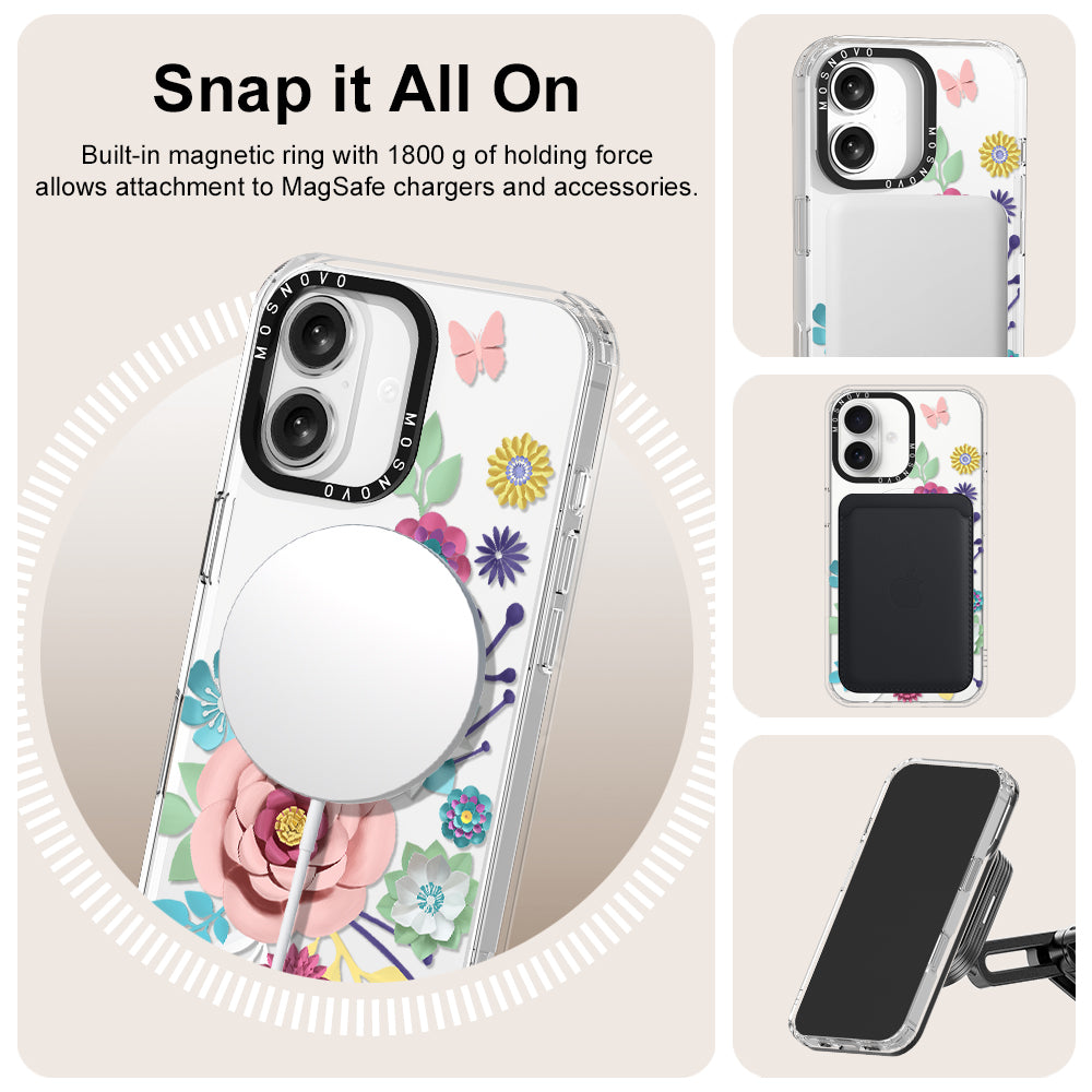 3D Floral Phone Case - iPhone 16 Case - MOSNOVO