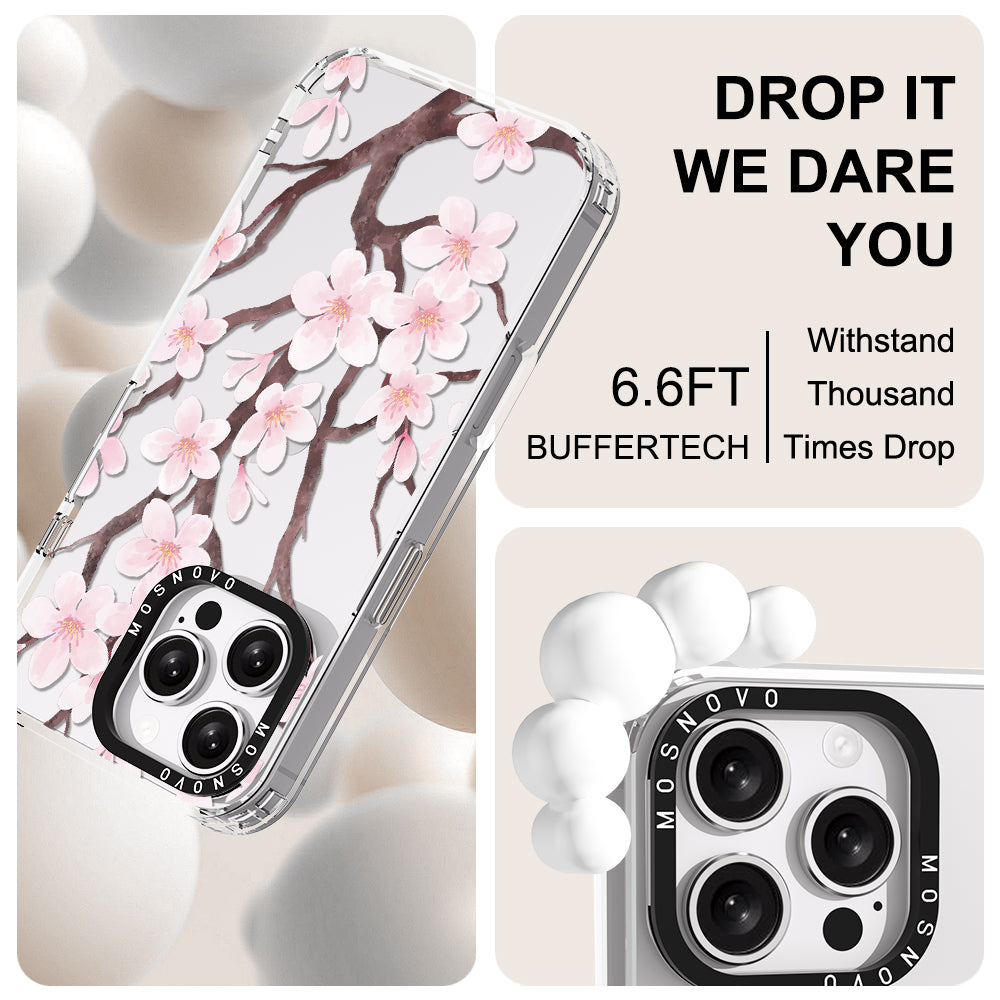 Cherry Blossom Flower Phone Case - iPhone 16 Pro Max Case - MOSNOVO