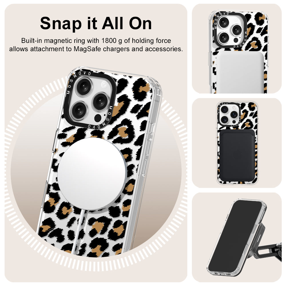 Leopard Print Phone Case - iPhone 16 Pro Max Case - MOSNOVO