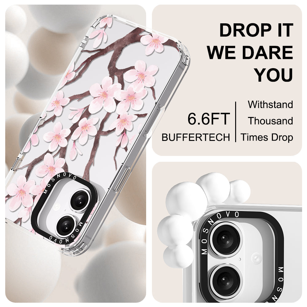 Cherry Blossom Flower Phone Case - iPhone 16 Case - MOSNOVO