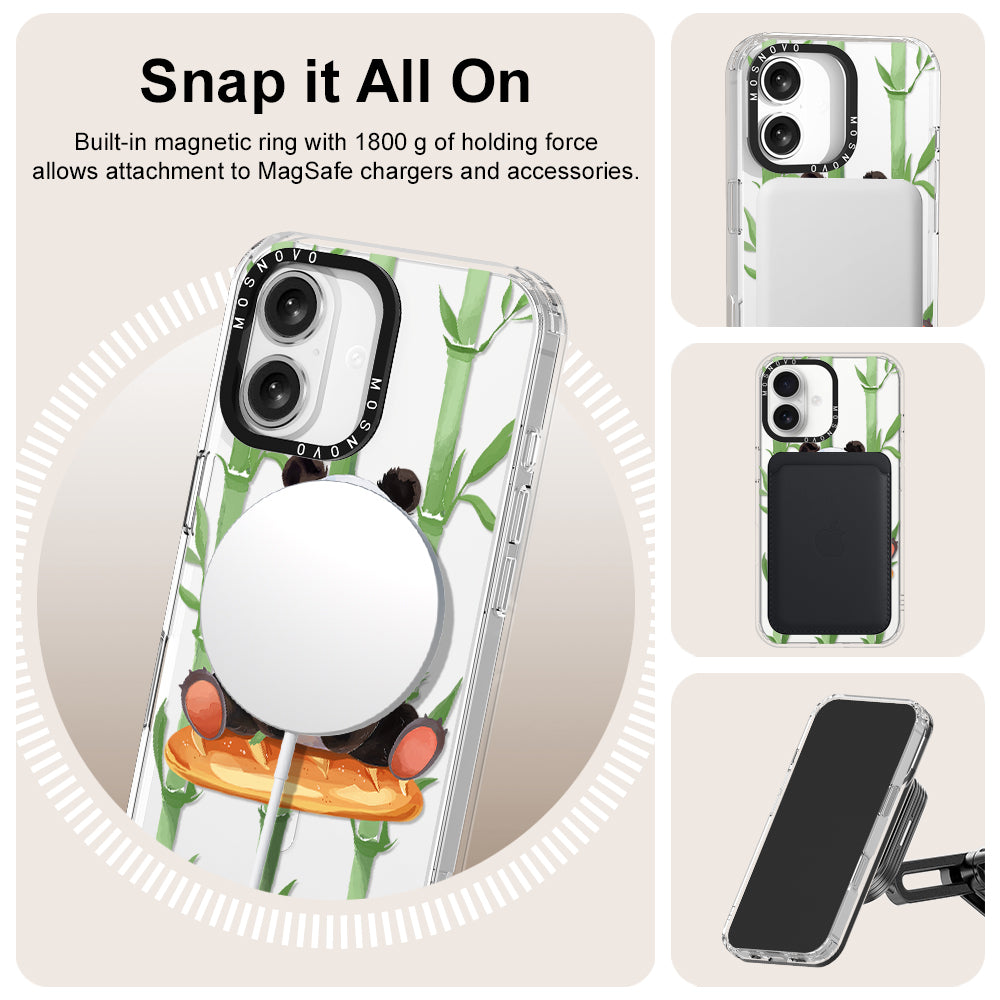 Bamboo Panda Phone Case - iPhone 16 Plus Case - MOSNOVO