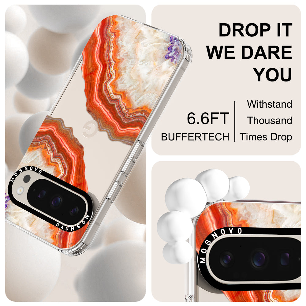 Red Agate Phone Case - Google Pixel 9 Pro Case