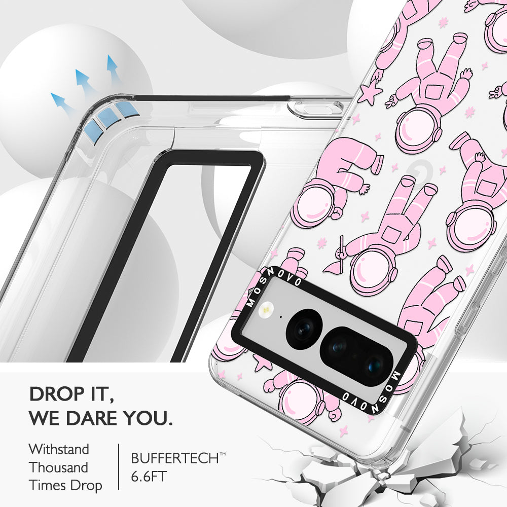 Pink Astronaut Phone Case - Google Pixel 7 Pro Case