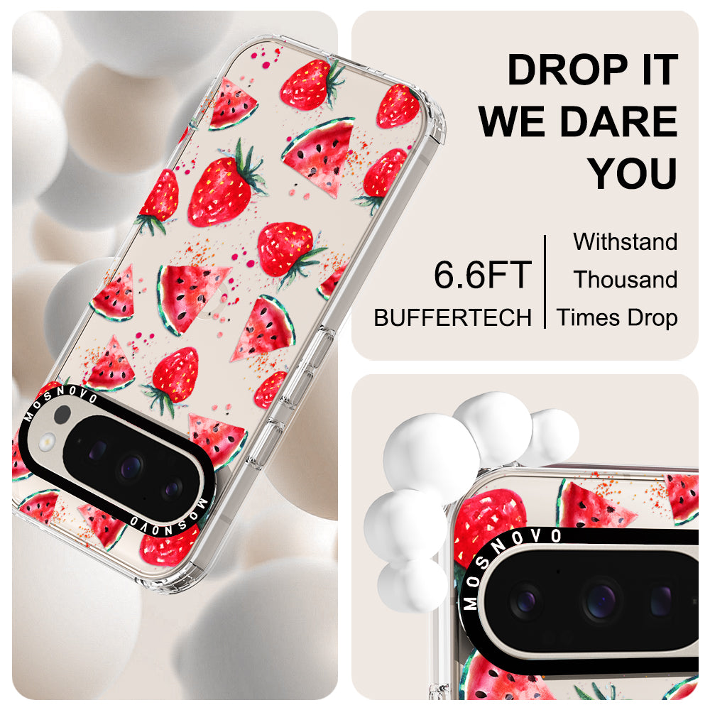 Watermelon and Strawberry Phone Case - Google Pixel 9 Pro XL Case