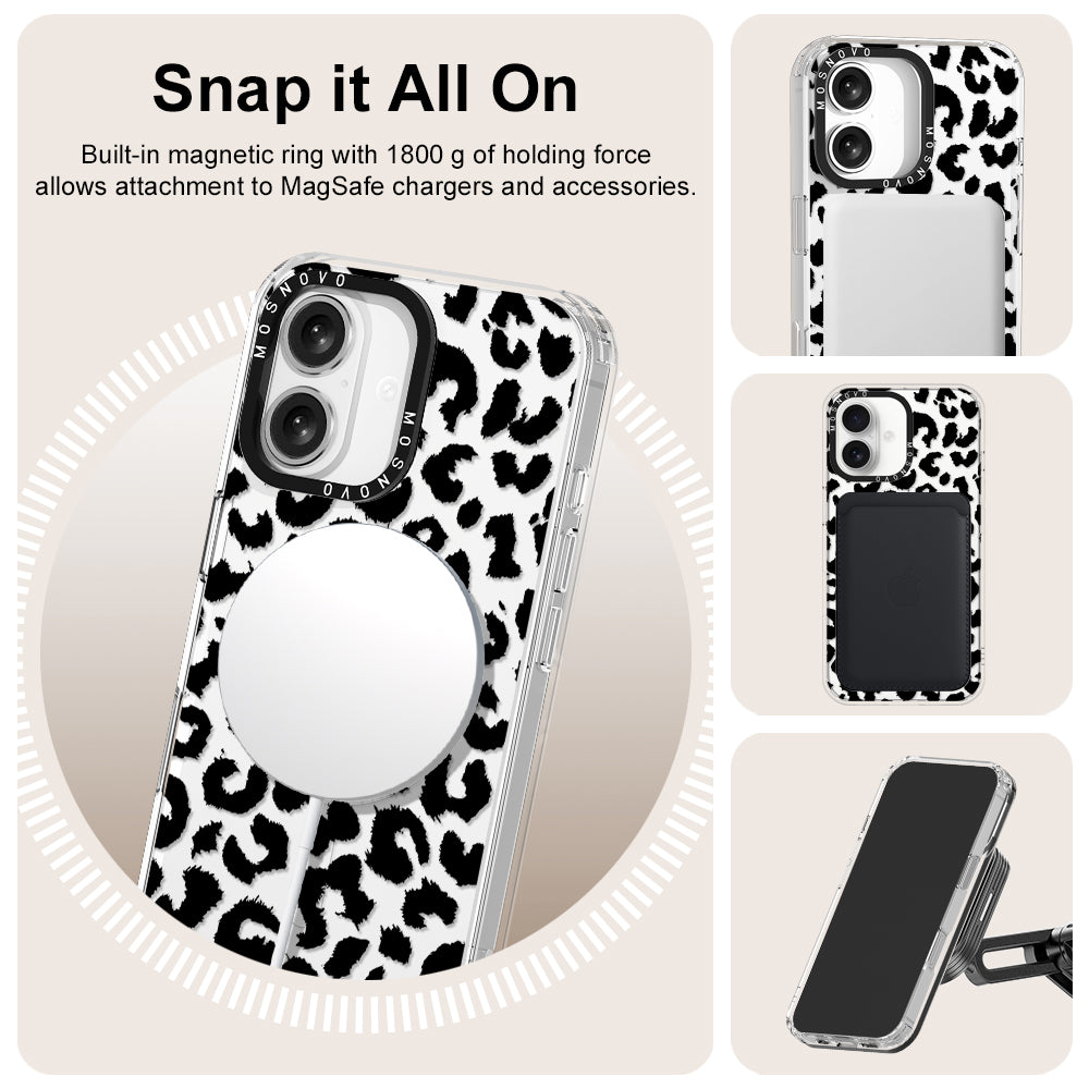 Black Leopard Phone Case - iPhone 16 Case - MOSNOVO