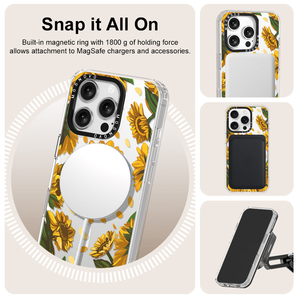 Sunflower Garden Phone Case - iPhone 16 Pro Case - MOSNOVO