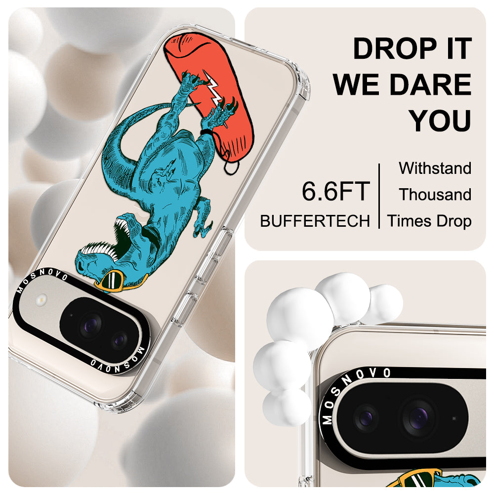 Surfing Dinosaur Phone Case - Google Pixel 9 Case