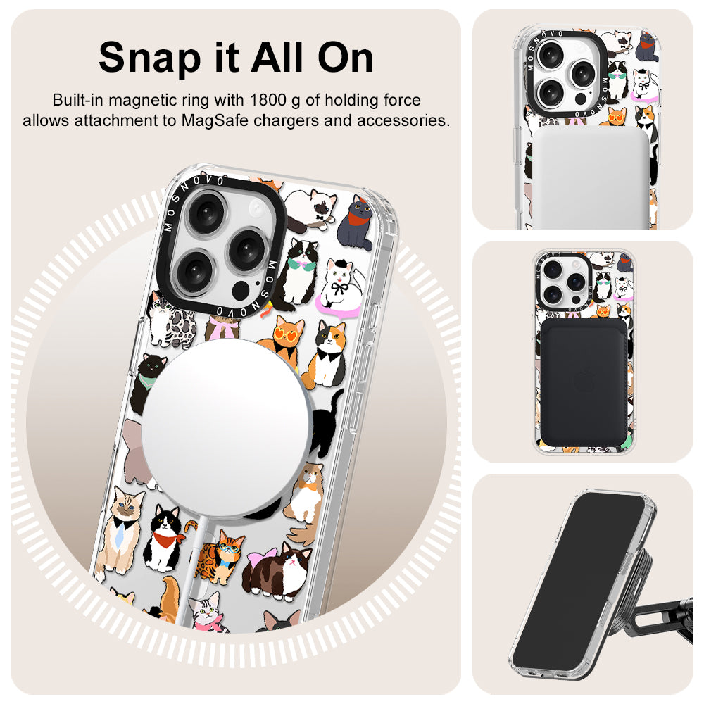 Cute Cat Phone Case - iPhone 16 Pro Max Case - MOSNOVO