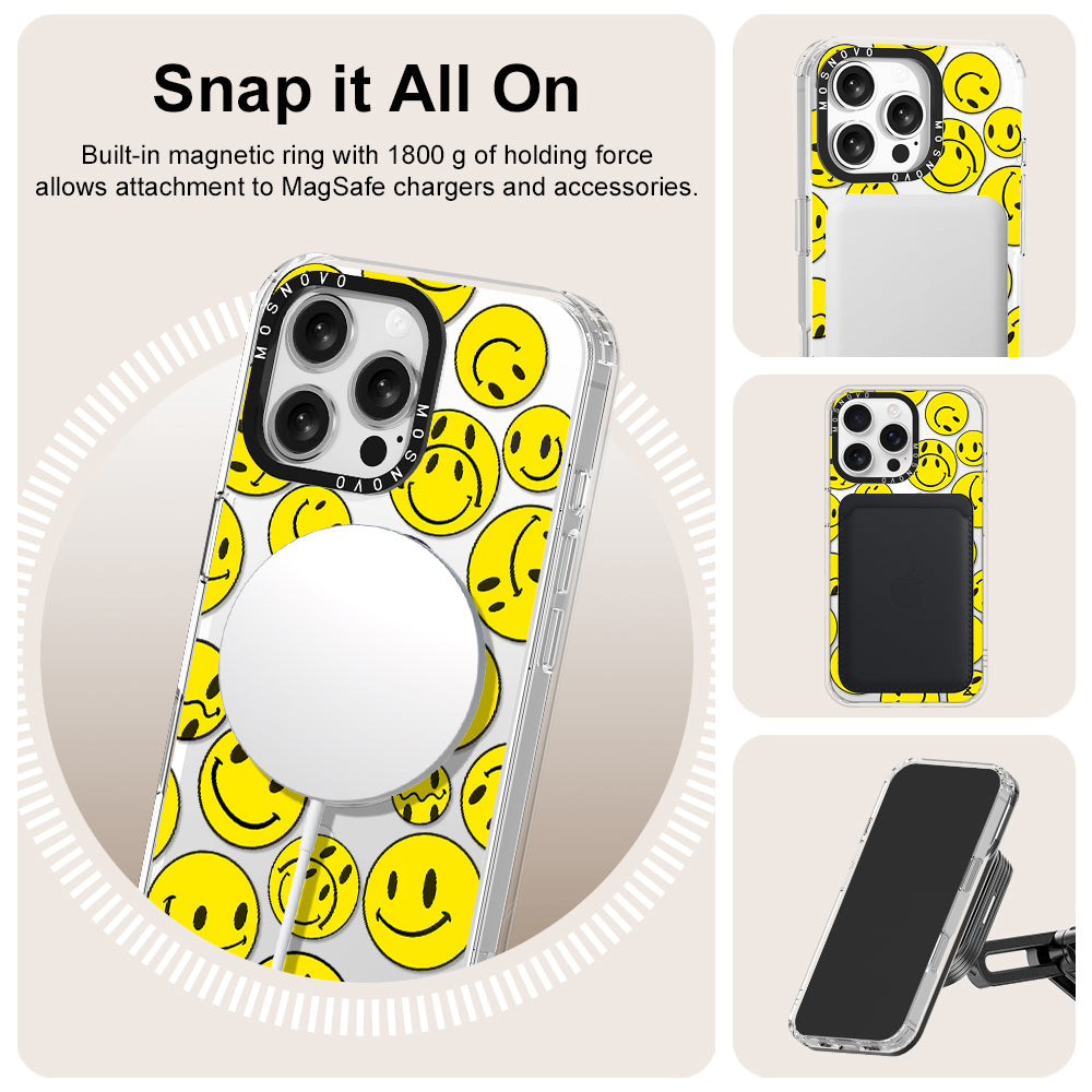 Smiley Face Phone Case - iPhone 16 Pro Max Case - MOSNOVO