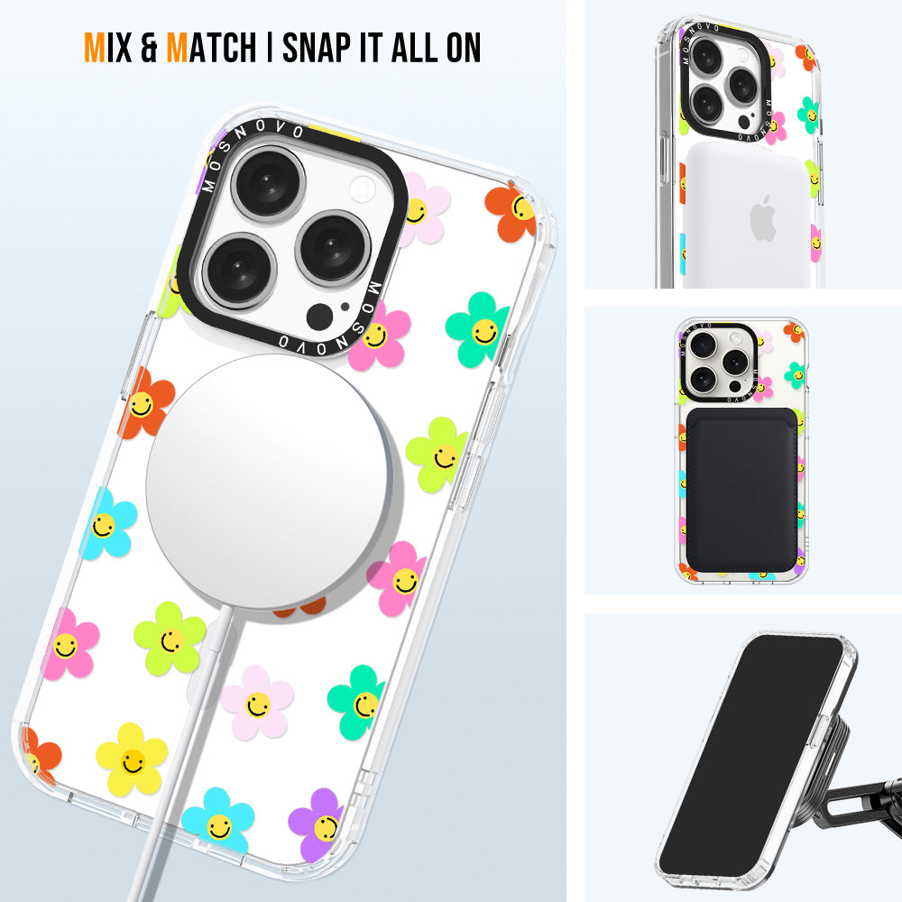 Smile Floral Phone Case - iPhone 15 Pro Case