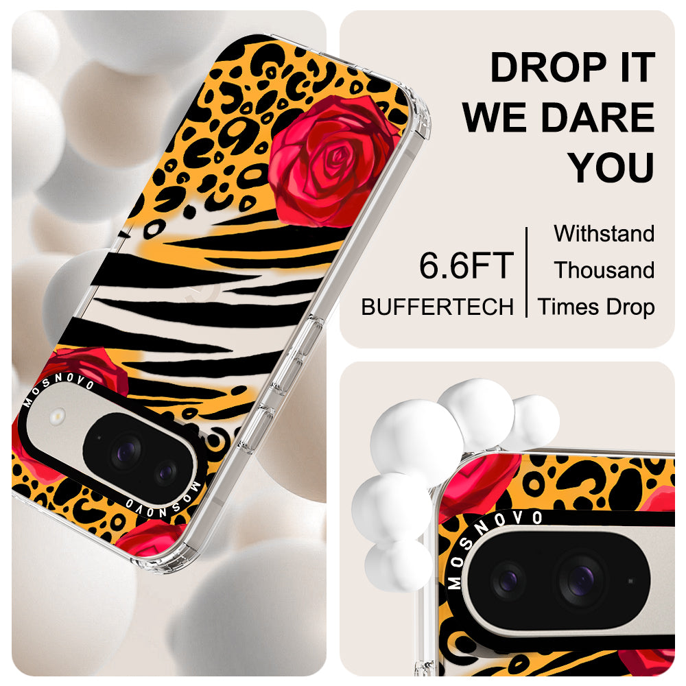 Wild Floral Leopard Phone Case - Google Pixel 9 Case