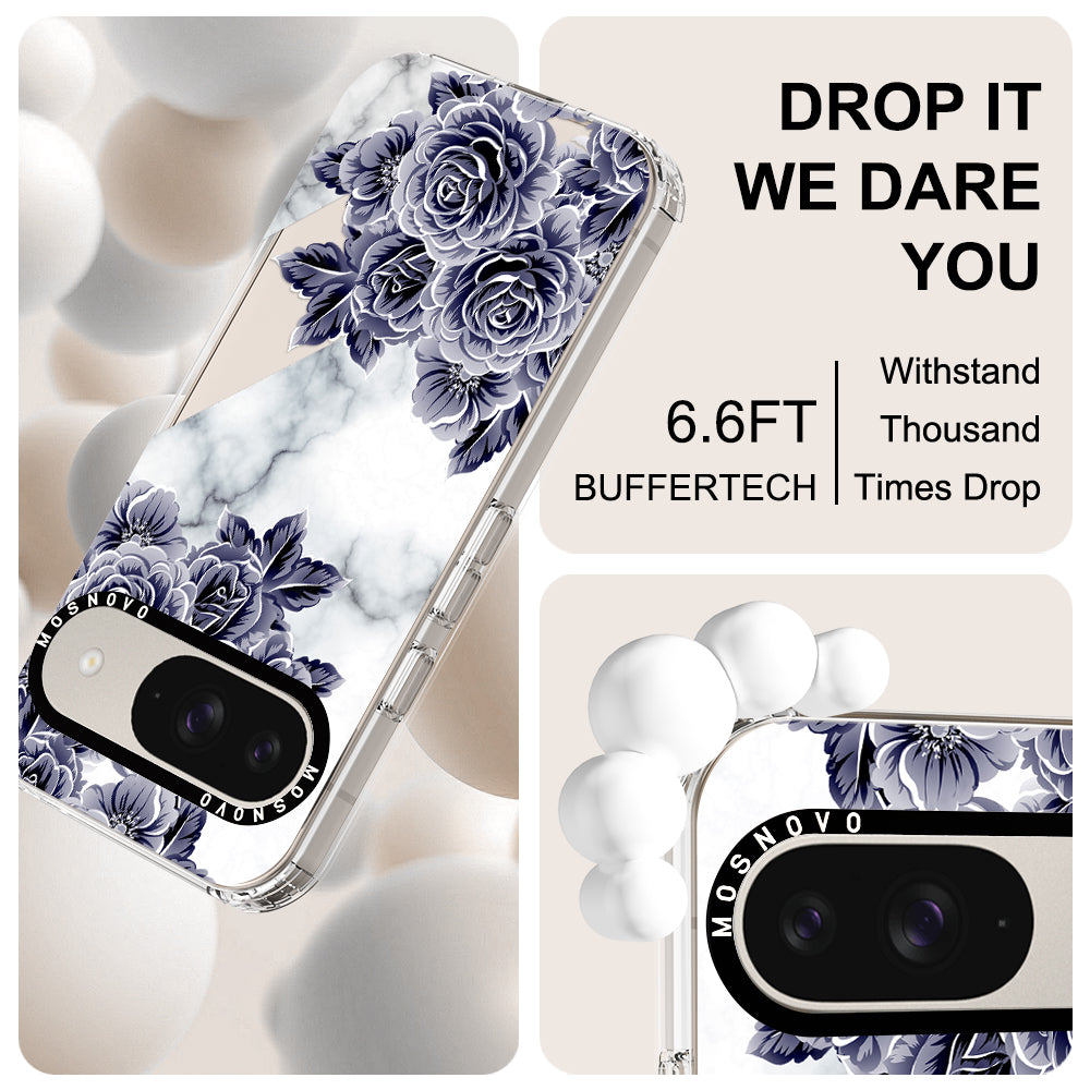 Purple Flower Marble Phone Case - Google Pixel 9 Case