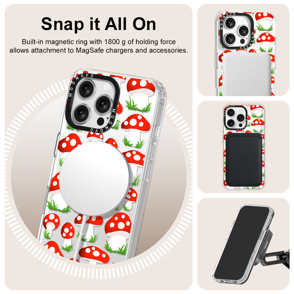 Cute Mushroom Phone Case - iPhone 16 Pro Max Case - MOSNOVO