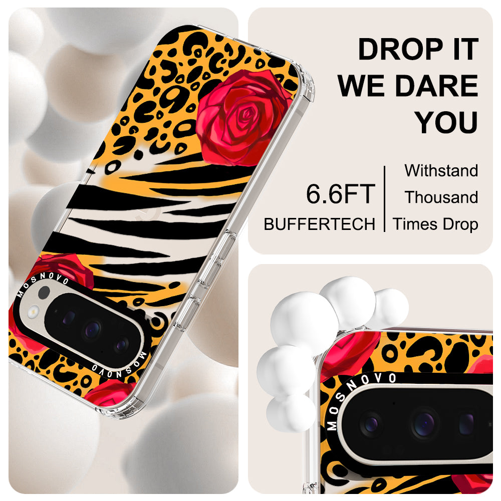 Wild Floral Leopard Phone Case - Google Pixel 9 Pro XL Case