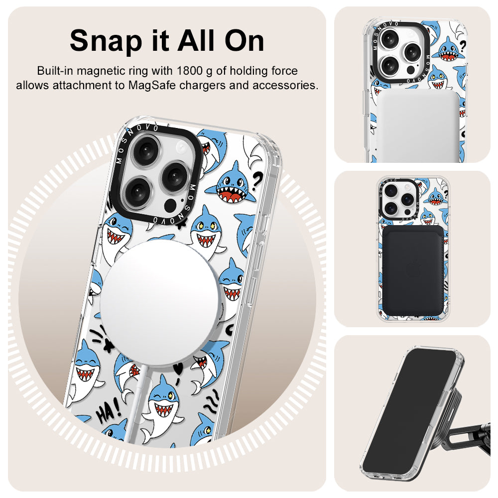 Cute Sharks Phone Case - iPhone 16 Pro Max Case