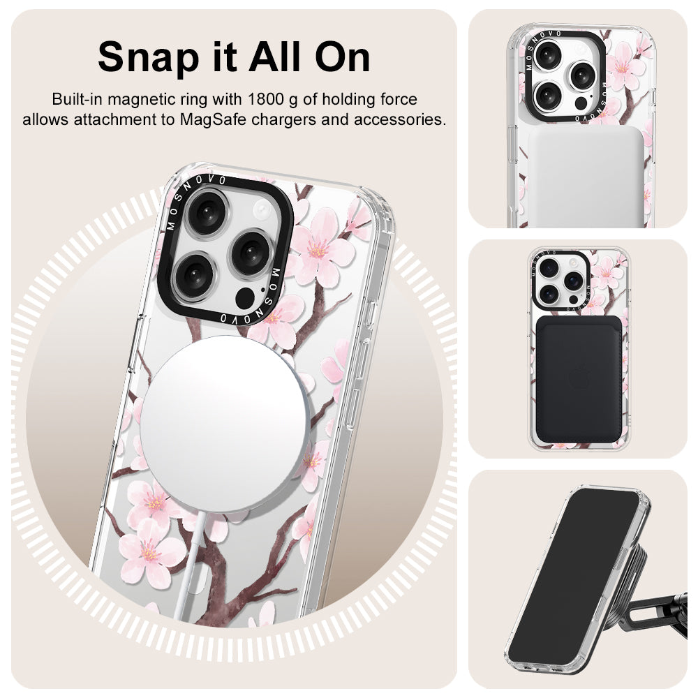 Cherry Blossom Flower Phone Case - iPhone 16 Pro Case - MOSNOVO