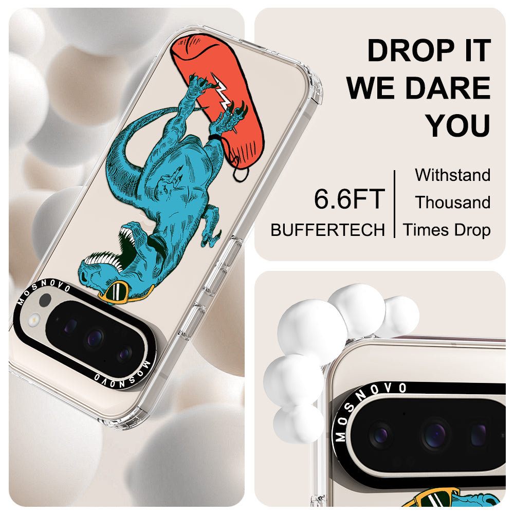 Surfing Dinosaur Phone Case - Google Pixel 9 Pro XL Case