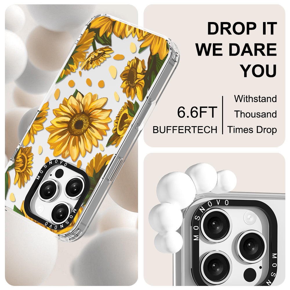 Sunflower Garden Phone Case - iPhone 16 Pro Case - MOSNOVO