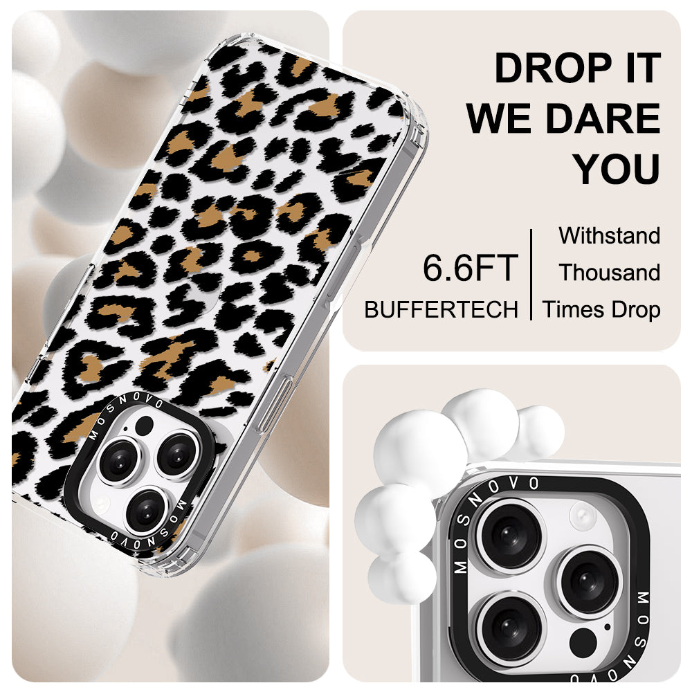 Leopard Print Phone Case - iPhone 16 Pro Max Case - MOSNOVO